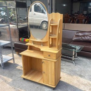 Bàn Trang Điểm Gỗ Tự Nhiên Kèm Gương 80cm Cũ
