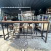 Bộ Bàn Bar Chân Sắt Mặt Gỗ 2m35 Cũ