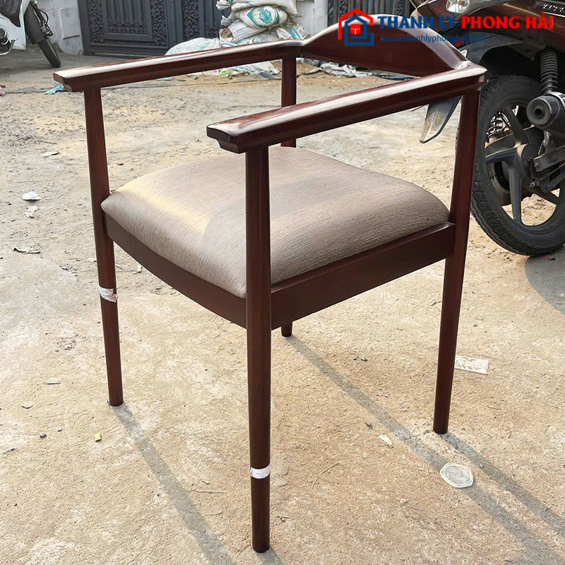 Ghế Cafe Khung Gỗ Bọc Nệm 55cm Cũ