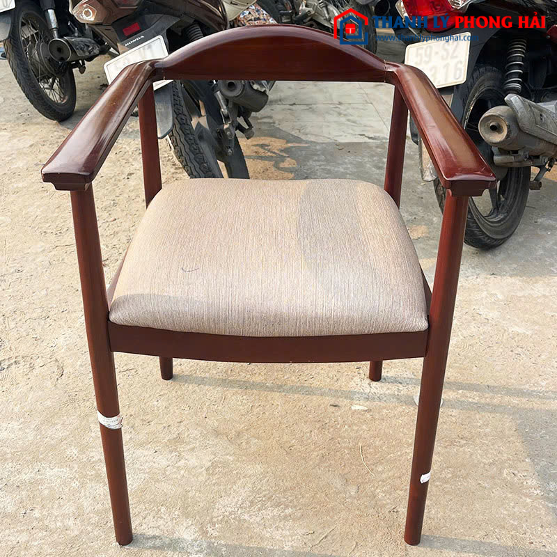 Ghế Cafe Khung Gỗ Bọc Nệm 55cm Cũ