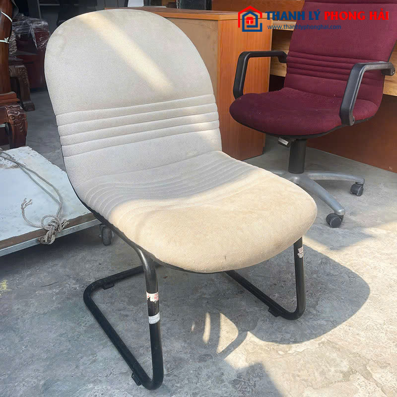 Ghế Chân Quỳ Đệm Nỉ Xám Cũ