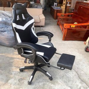 Thanh Lý Ghế Gaming Phối Trắng Đen Bọc Da Mới 99%