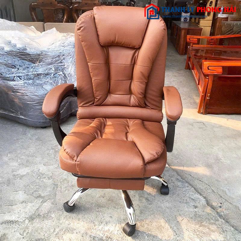 Ghế Giám Đốc Bọc Da Có Gác Chân Mới 99% ( Nhiều Màu)
