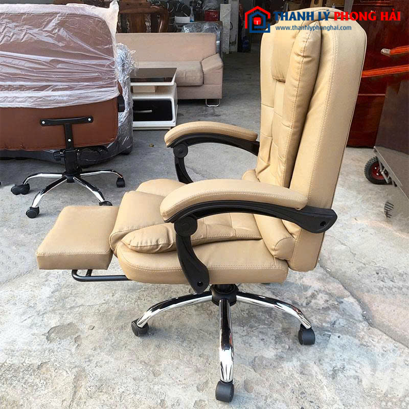 Ghế Giám Đốc Bọc Da Có Gác Chân Mới 99% ( Nhiều Màu)