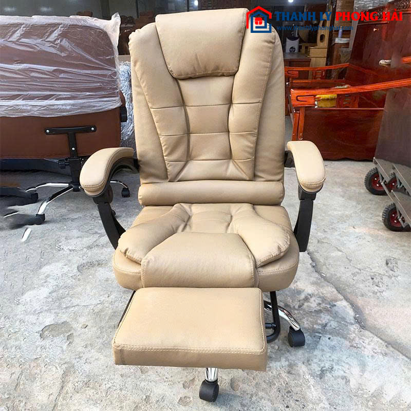 Ghế Giám Đốc Bọc Da Có Gác Chân Mới 99% ( Nhiều Màu)