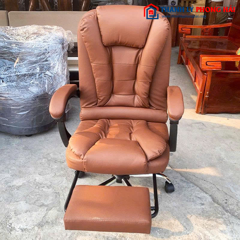 Ghế Giám Đốc Bọc Da Có Gác Chân Mới 99% ( Nhiều Màu)