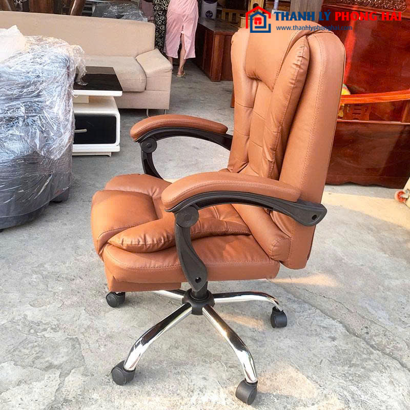 Ghế Giám Đốc Bọc Da Có Gác Chân Mới 99% ( Nhiều Màu)