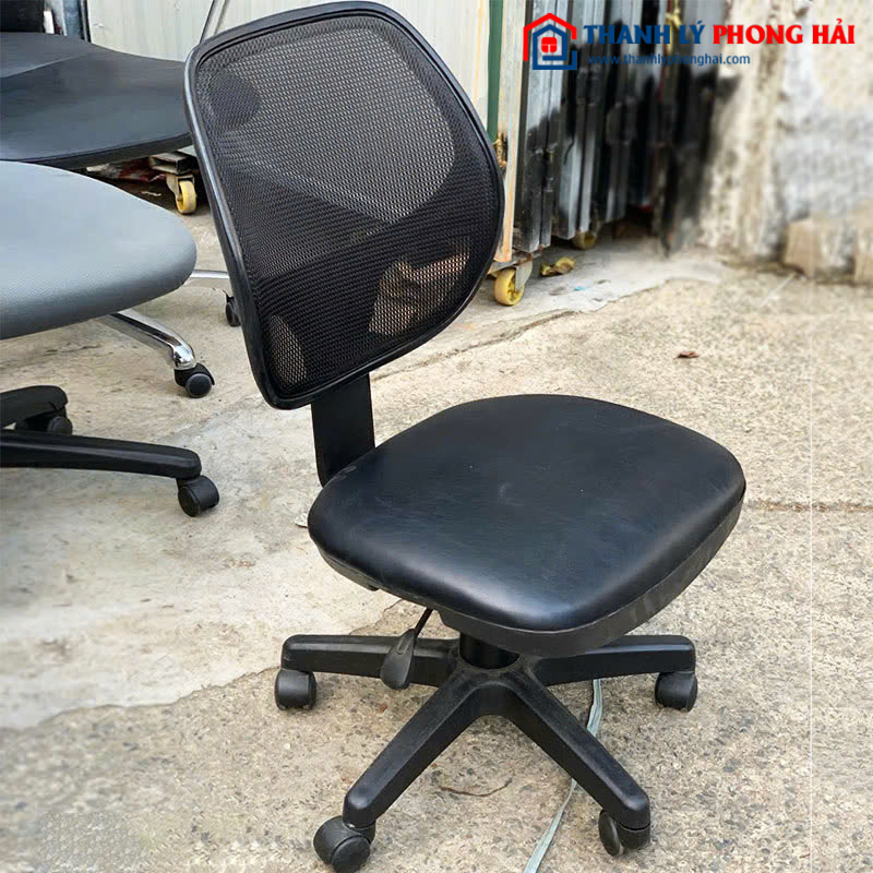 Ghế Văn Phòng Cũ Xoay Lưng Lưới Đệm Da (Nhiều Màu)