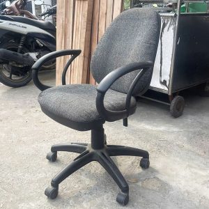Ghế Xoay Văn Phòng Cũ Đệm Nỉ Xám
