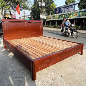 Giường Ngủ Cũ Gỗ Đầu Giường Cao 1m8
