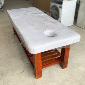Giường Spa Cũ Nệm Trắng Chân Xám (Nhiều Size)