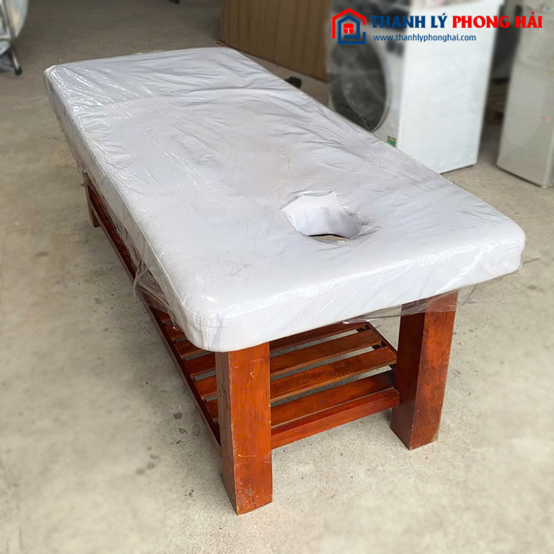 Giường Spa Cũ Nệm Trắng Chân Xám (Nhiều Size)