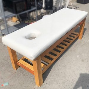 Giường Spa Cũ Nệm Trắng Chân Xám (Nhiều Size)