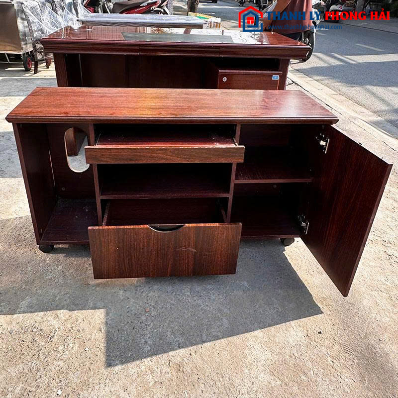 Tủ Hồ Sơ Gỗ 1m2 Nhiều Ngăn Cũ