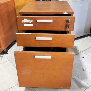 Tủ Hồ Sơ Văn Phòng 3 Ngăn Gỗ 41cm Cũ