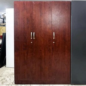 Tủ Quần Áo Cũ 3 Cánh Gỗ Công Nghiệp Màu Đỏ 1m2