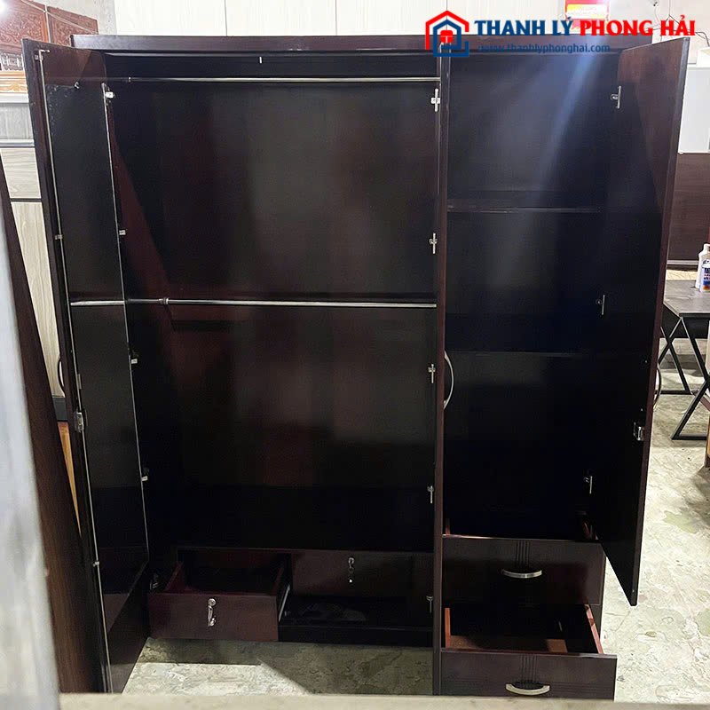 Tủ Quần Áo Gỗ Công Nghiệp 1m6 Cũ