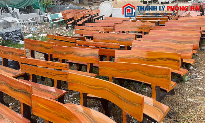 Ghế đá sơn giả gỗ