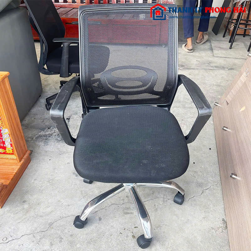 Ghế Văn Phòng Chân Xoay 360 Độ Lưng Lưới Cũ