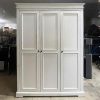 Tủ Quần Áo Gỗ Công Nghiệp Màu Trắng 1m55 Cũ 3 Cánh