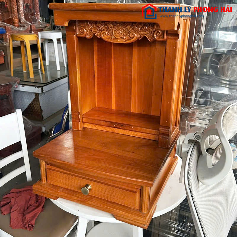 Bàn Thờ Ông Địa 42cm Gỗ Cũ