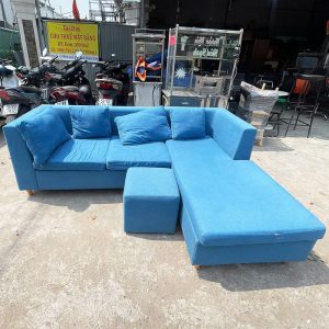 Băng Sofa Góc L 2m Chất Nỉ Màu Xanh Cũ