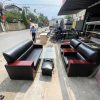 Bộ Sofa Da 1m9 Tay Ốp Gỗ Cũ