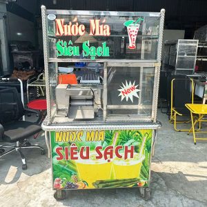 Xe Nước Mía Inox 90cm Kèm Máy Ép Cũ