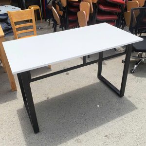 Bàn Làm Việc 1m2 Cũ Chân Sắt Mặt Gỗ Trắng