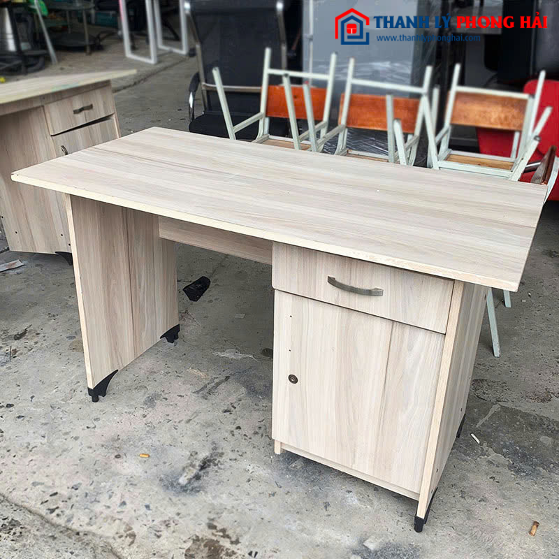 Bàn Làm Việc Cũ Kèm Tủ Hồ Sơ MDF 1m2