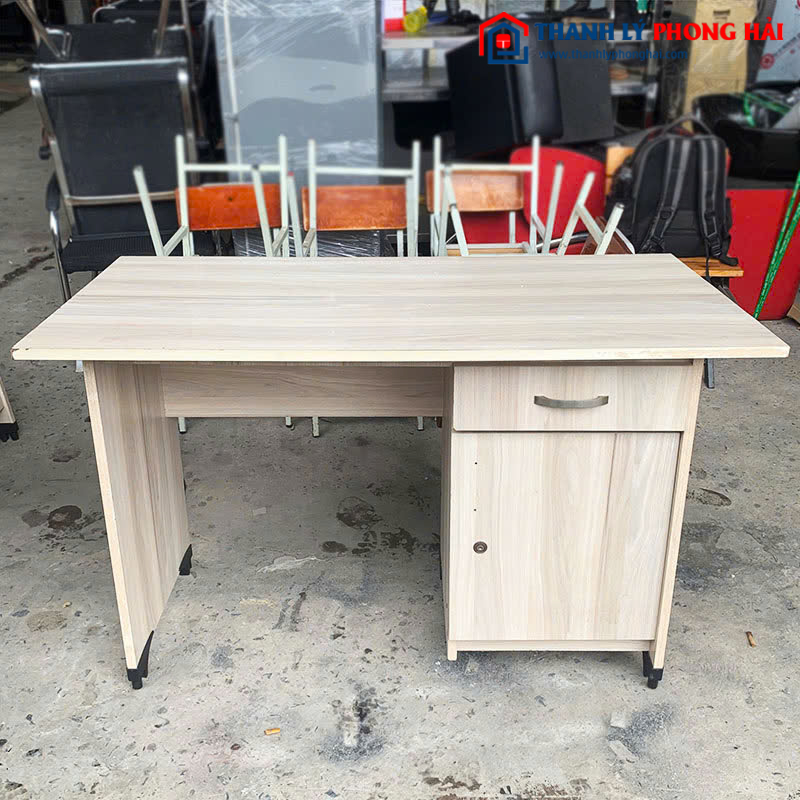 Bàn Làm Việc Cũ Kèm Tủ Hồ Sơ MDF 1m2