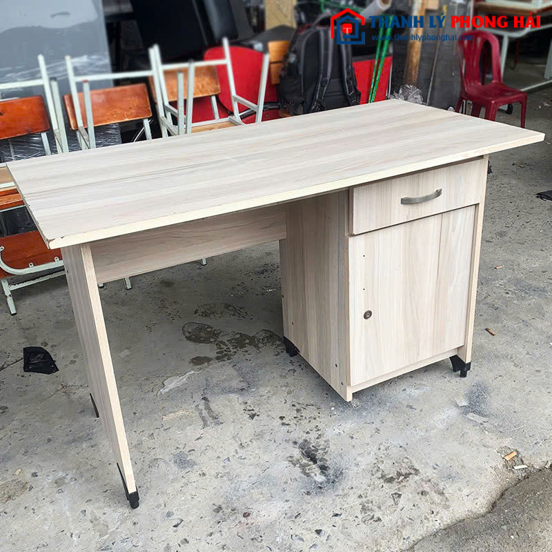 Bàn Làm Việc Cũ Kèm Tủ Hồ Sơ MDF 1m2