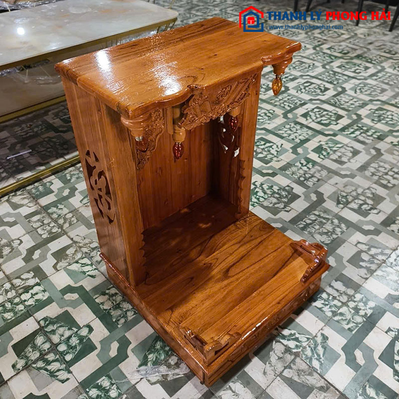 Thanh Lý Bàn Thờ Gỗ Xoan Chạm Khắc Đơn Giản Mới 99% (Nhiều Size)