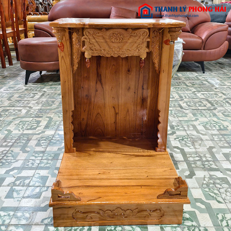 Thanh Lý Bàn Thờ Gỗ Xoan Chạm Khắc Đơn Giản Mới 99% (Nhiều Size)