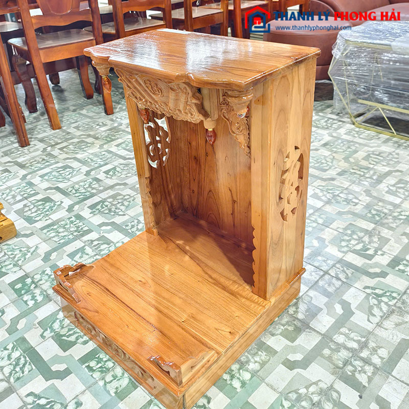 Thanh Lý Bàn Thờ Gỗ Xoan Chạm Khắc Đơn Giản Mới 99% (Nhiều Size)