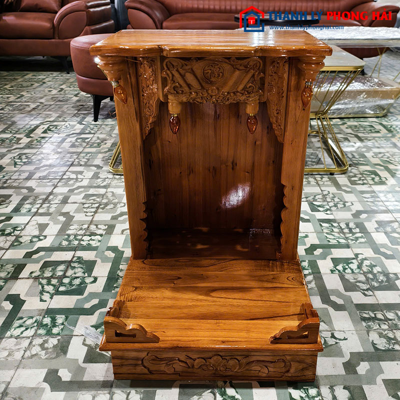 Thanh Lý Bàn Thờ Gỗ Xoan Chạm Khắc Đơn Giản Mới 99% (Nhiều Size)