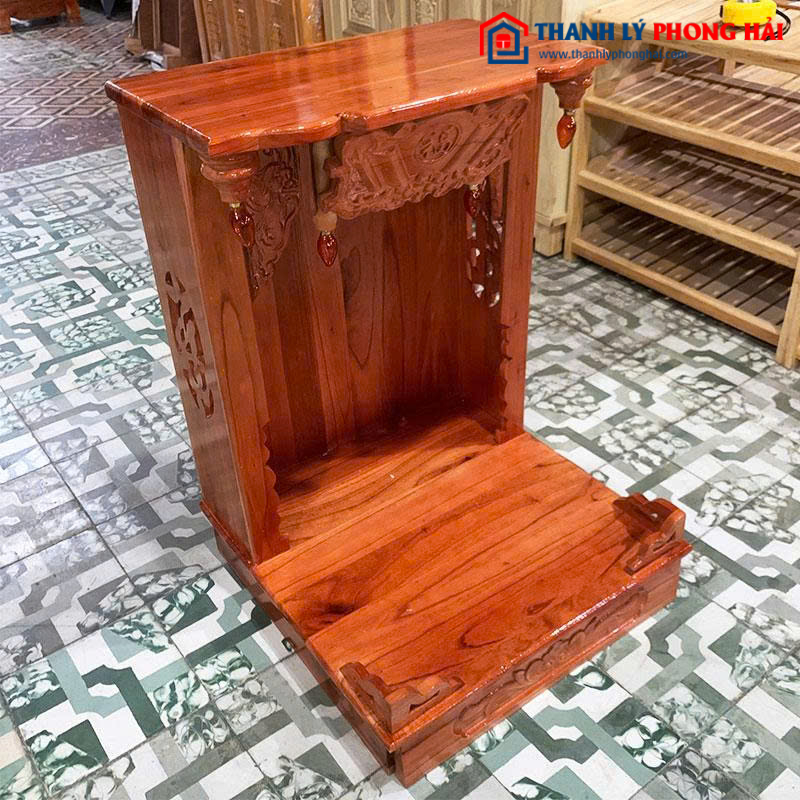 Thanh Lý Bàn Thờ Gỗ Xoan Chạm Khắc Đơn Giản Mới 99% (Nhiều Size)