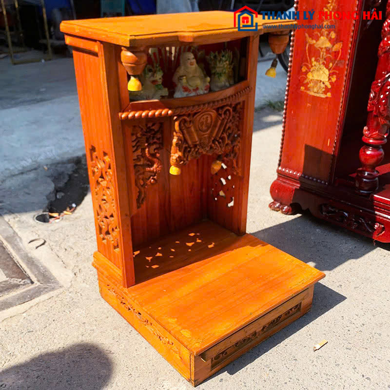Bàn Thờ Ông Địa Cũ Gỗ Tự Nhiên Nhỏ Gọn