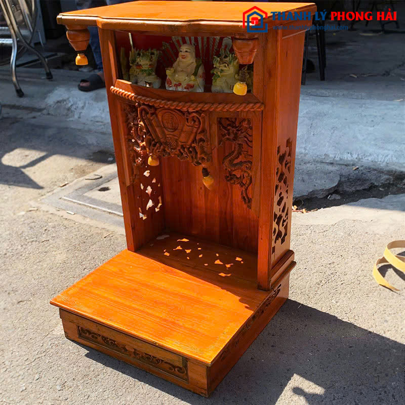 Bàn Thờ Ông Địa Cũ Gỗ Tự Nhiên Nhỏ Gọn