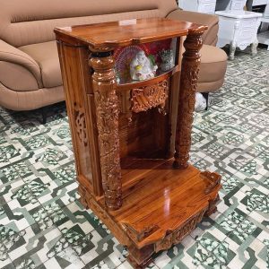 Thanh Lý Bàn Thờ Ông Địa Gỗ Xoan Chạm Khắc Cổ Điển Mới 99% (Nhiều Size)