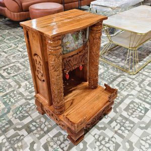 Thanh Lý Bàn Thờ Ông Địa Gỗ Xoan Chạm Khắc Cổ Điển Mới 99% (Nhiều Size)