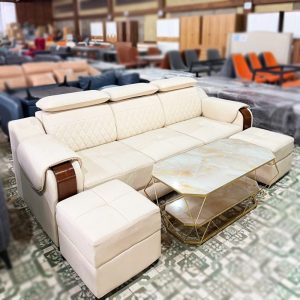 Băng Sofa 3 Chỗ Tay Ốp Gỗ Mới 99%