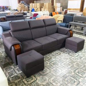 Băng Sofa 3 Chỗ Tay Ốp Gỗ Mới 99%