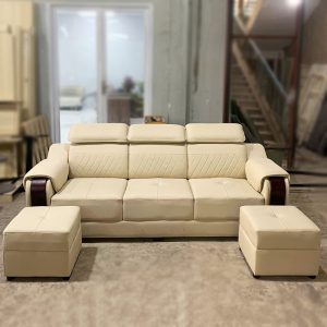 Băng Sofa 3 Chỗ Tay Ốp Gỗ Mới 99%