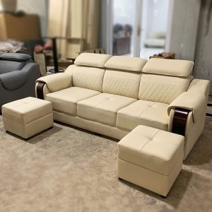 Băng Sofa 3 Chỗ Tay Ốp Gỗ Mới 99%