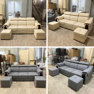 Băng Sofa 3 Chỗ Tay Ốp Gỗ Mới 99%