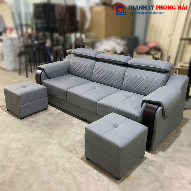 Băng Sofa 3 Chỗ Tay Ốp Gỗ Mới 99%
