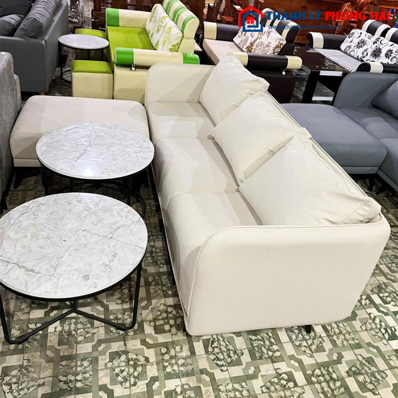 Băng Sofa Chống Mực Kèm Đôn Ghép Góc L 2m Mới 99% (Nhiều Màu)