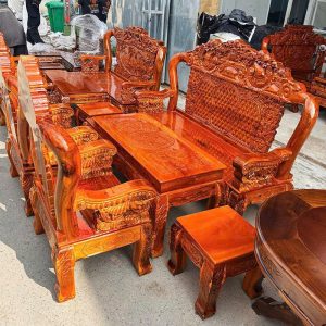 Bộ Salon Louis Tay 12 Hoàng Gia 6 Món Mới 99% (Nhiều Màu)