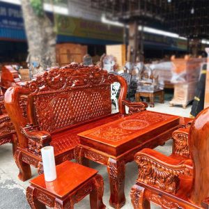 Bộ Salon Louis Tay 12 Hoàng Gia 6 Món Mới 99% (Nhiều Màu)